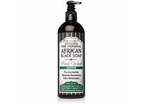 Shea Terra Organics The Original Black Soap Body Wash, Menthe, 16 oz/473 mL - thumbnail 1