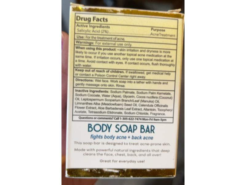 Okay Miami South Beach Body Soap Bar, Natural Coconut Oil, 9 oz/255 g