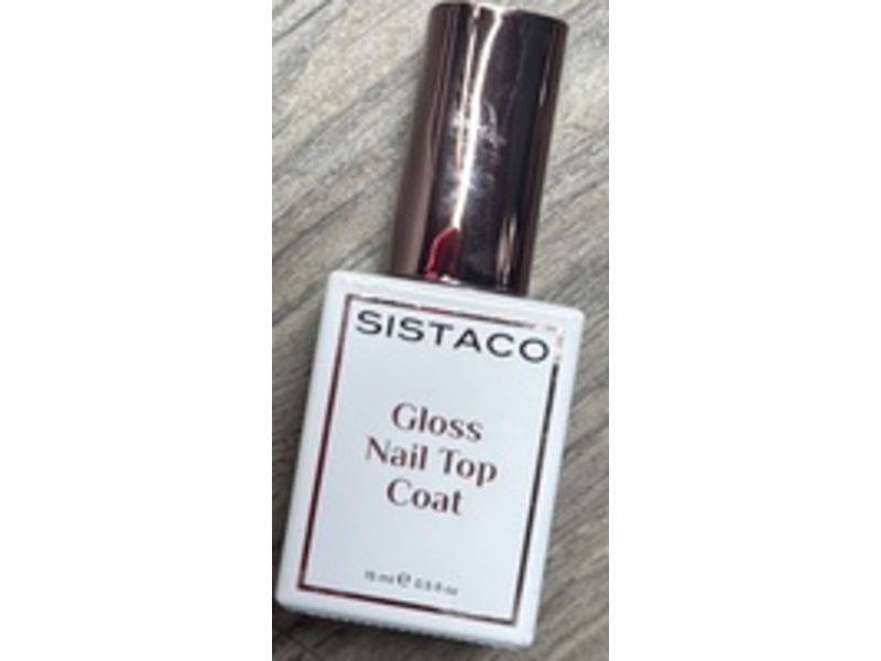 Sistaco Gloss Nail Top Coat, 0.5 fl oz/15 mL
