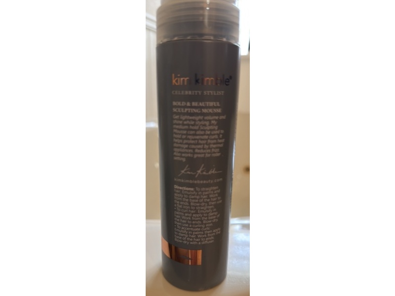 Kim Kimble Bold & Beautiful Sculpting Mousse, Sweet Almond Oil & Vitamin B5, 7 fl oz/207 mL