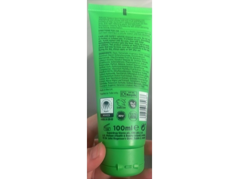 Superdrug Natural Radiant Glow Moisturiser, Kiwi Fruit And Mulberry Extract, 100 mL