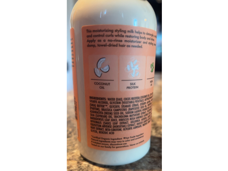 SheaMoisture Curl & Style Milk, Coconut & Hibiscus, 8 fl oz/237 mL