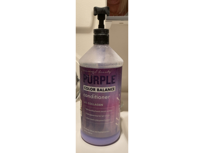 Luxureal Beauty Purple Color Balance Conditioner, Collagen, 32 fl oz/960 mL