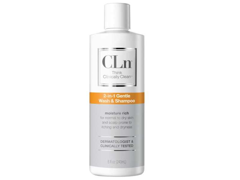 CLn 2-in-1 Gentle Wash & Shampoo, 8 fl oz/240 mL