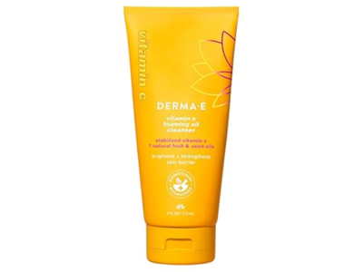 Derma E Foaming Oil Cleanser, Vitamin C, 6 fl oz/175 mL