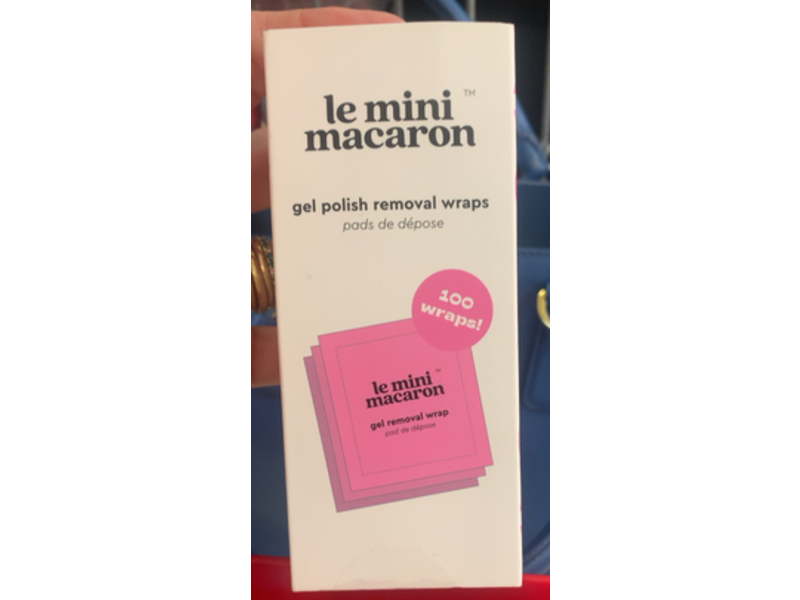 Le Mini Macaron Gel Nail Polish Remover Wraps, 0.02 fl oz/0.6 mL, 100 Count