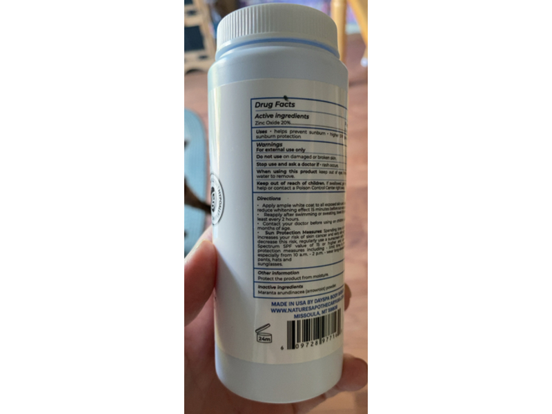 Nature's Apothecary Sunscreen Powder, SPF 30, 4 oz/113 g