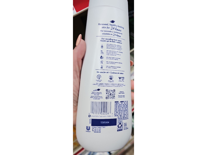 Dove Revitalizante Body Wash, Cherry & Chia Milk, 20 fl oz/591 mL