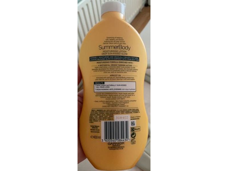 Garnier Summer Body Moisturising Lotion, Apricot Oil, 400 mL