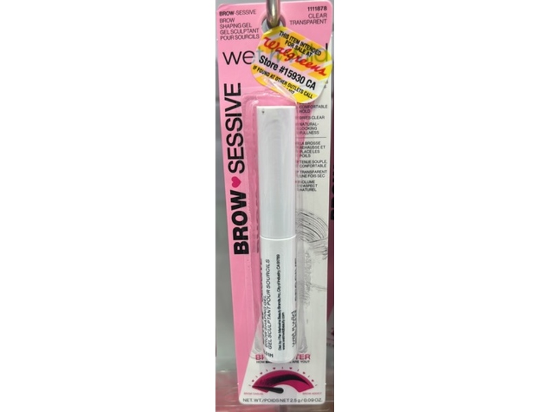 Wet n Wild Brow-Sessive Brow Shaping Gel, Clear, 0.09 oz/2.5 g