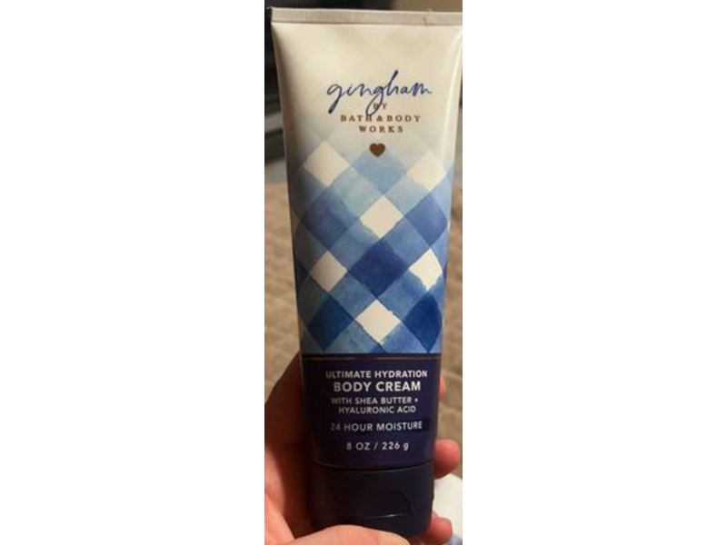 Bath & Body Works Gingham Ultimate Hydration Body Cream, Shea Butter + Hyaluronic Acid, 8 oz/226 g