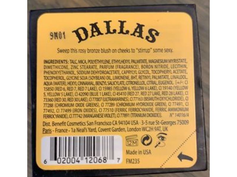 Benefit Cosmetics Dallas Mini Blush, 0.15 oz/4.5 g