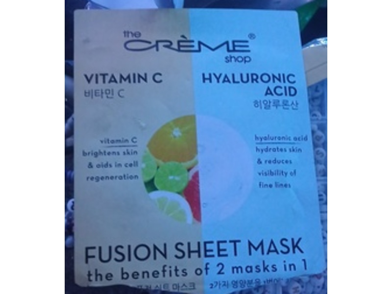 The Creme Shop Fusion Sheet Mask, Vitamin C & Hyaluronic Acid, 5 Masks