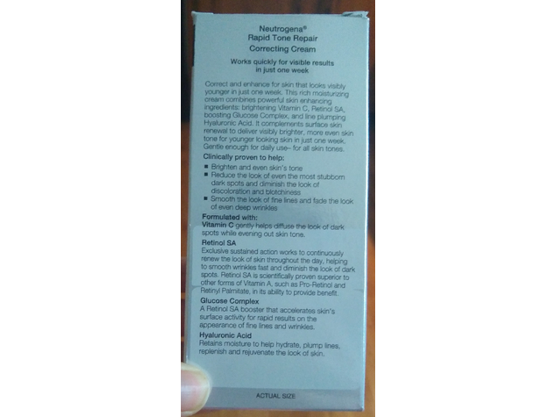 Neutrogena Rapid Tone Repair Correcting Cream, 1.7 oz/48 g