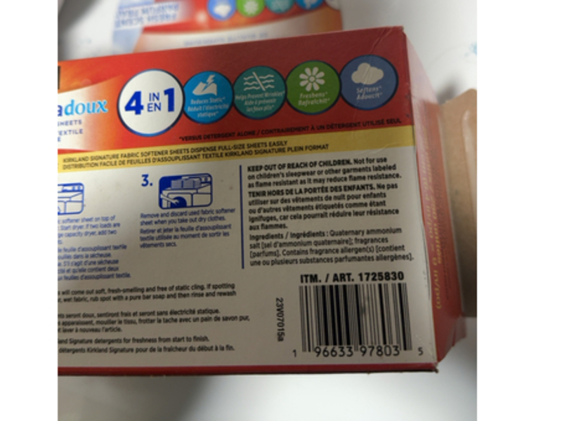 Kirkland Signature Ultra Soft Fabric Softener Sheets, Fresh, 250 Count