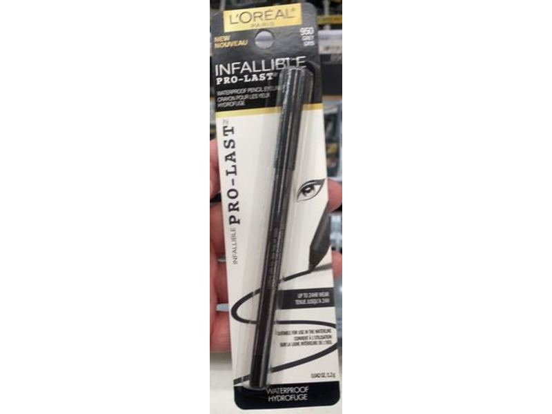 Loreal Paris Infallible Pro Last Waterproof Pencil Eyeliner, Grey, 0.042 oz / 1.2 g