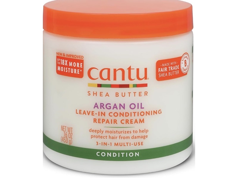 Cantu Shea Butter Leave-In Conditioning Repair Cream, Argan Oil, 16 oz/453 g