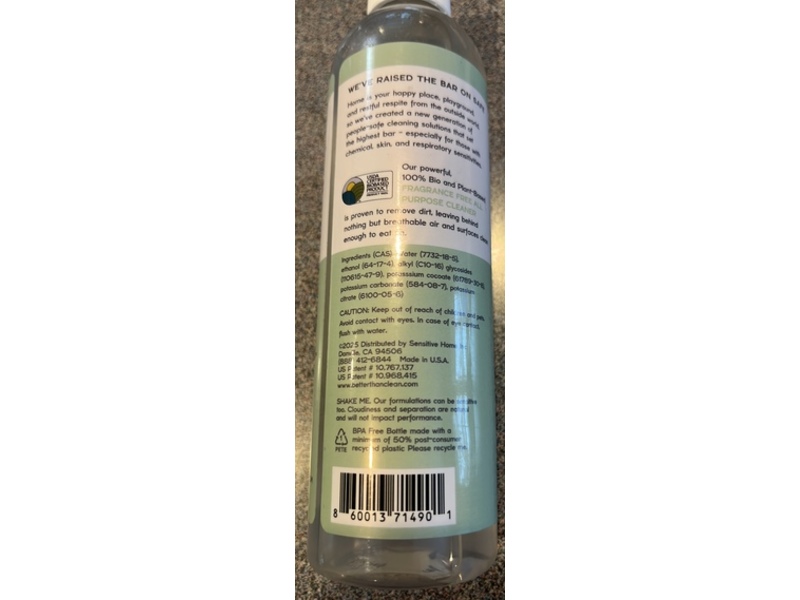 Better Than Clean Unscented All Purpose Cleaner Concentrate, 8 fl oz/236.5 mL