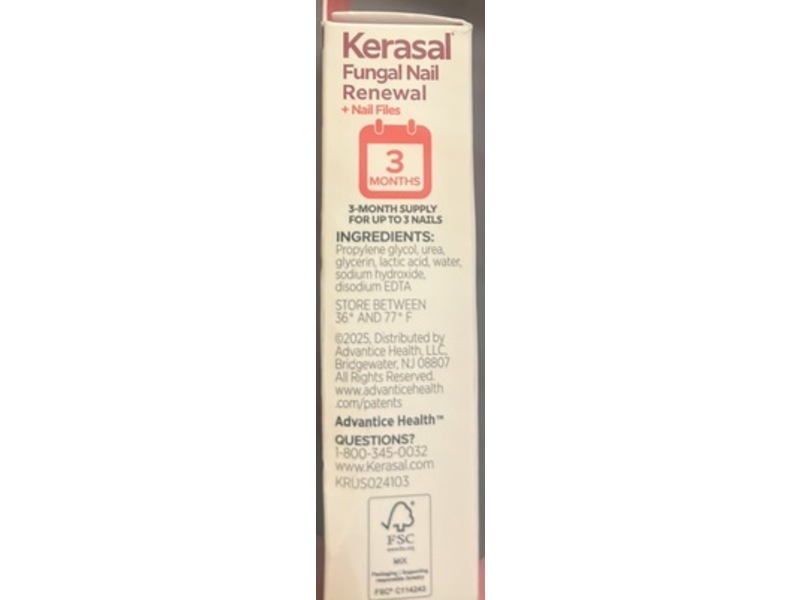 Kerasal Fungal Nail Renewal & Nail File Combo Set, 0.33 fl oz/10 mL