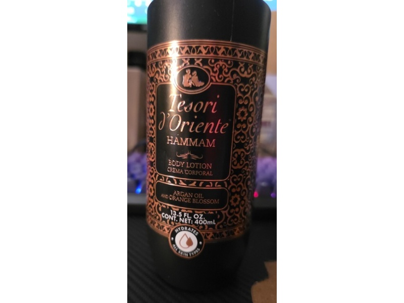 Tesori d’Oriente Hammam Body Lotion, Argan Oil & Orange Blossom, 13.5 fl oz/400 mL