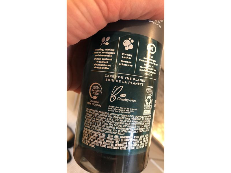 Dove Men + Care Hydrating Body Wash With Eucalyptus Oil + Cedar, Relaxing, 18 fl oz/532 mL