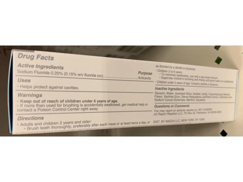 Hey Humans Fluoride Toothpaste, Wintermint Chill, 3.4 oz