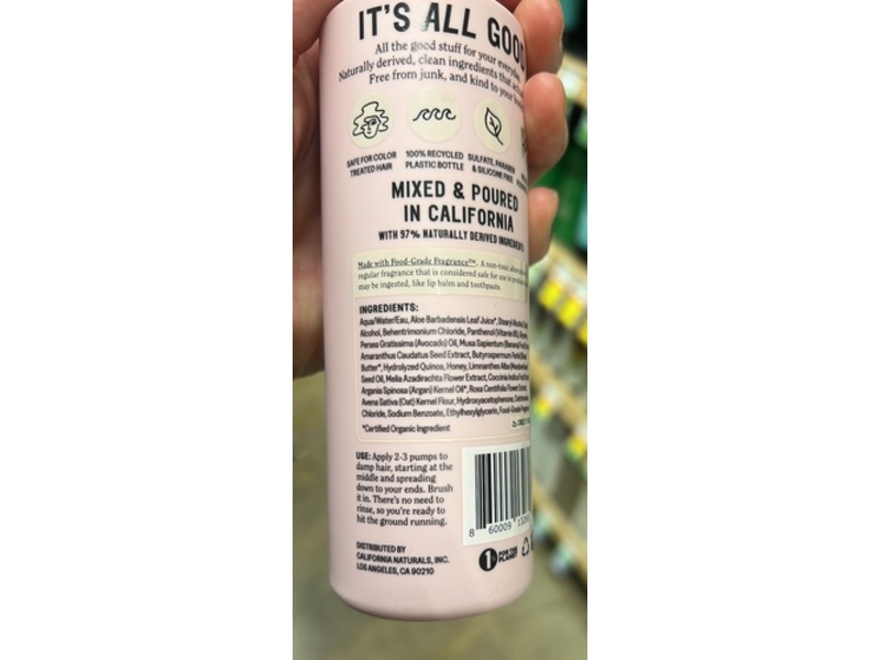 California Naturals Leave-In Conditioner & Detangler, 6 fl oz/188 mL