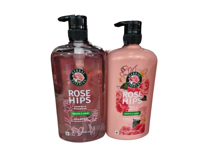 Herbal Essences Smooth & Shine Shampoo & Conditioner Duo, Rose Hips + Jasmine & Rosewater, 32.5 fl oz/961 mL
