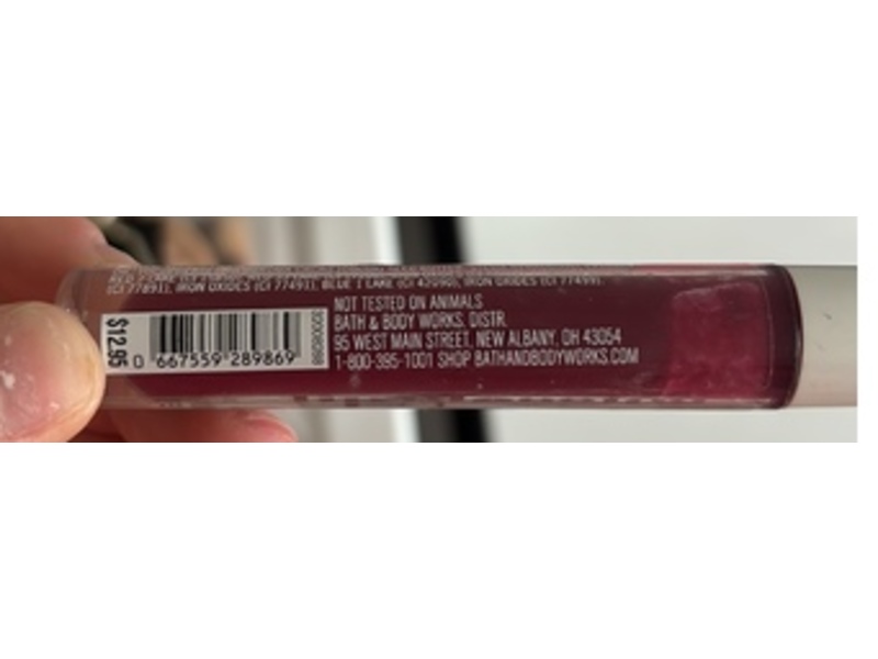 Bath & Body Works Lip Gloss, Charming Cranberry, 0.11 oz/3.1 g
