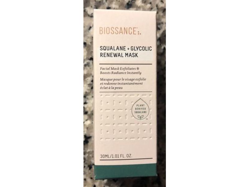 Biossance Squalane + Glycolic Renewal Mask, 1.01 fl oz/30 mL
