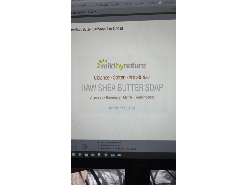 Mild by Nature Raw Shea Butter Bar Soap, 5 oz/141 g