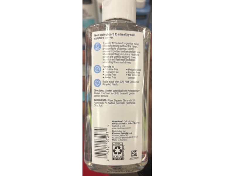 Neutrogena Alcohol Free Toner, 8 fl oz/ 236 mL