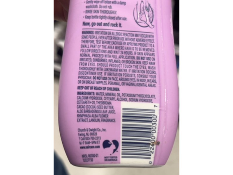 Nair Hair Remover Body Cream, Soothing Aloe & Water Lily, 7.9 oz/224 g