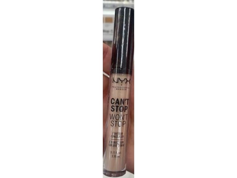 Nyx Professional Makeup Can't Stop Won't Stop Contour Concealer, Light Ivory, 0.11 fl oz/3.50 mL
