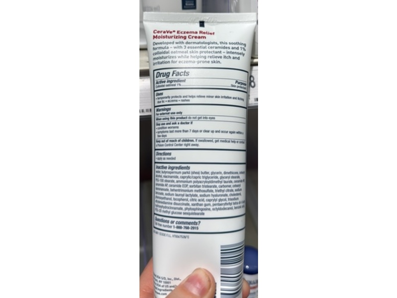 Cerave Eczema Relief Moisturizing Cream, 8 fl oz/236 mL