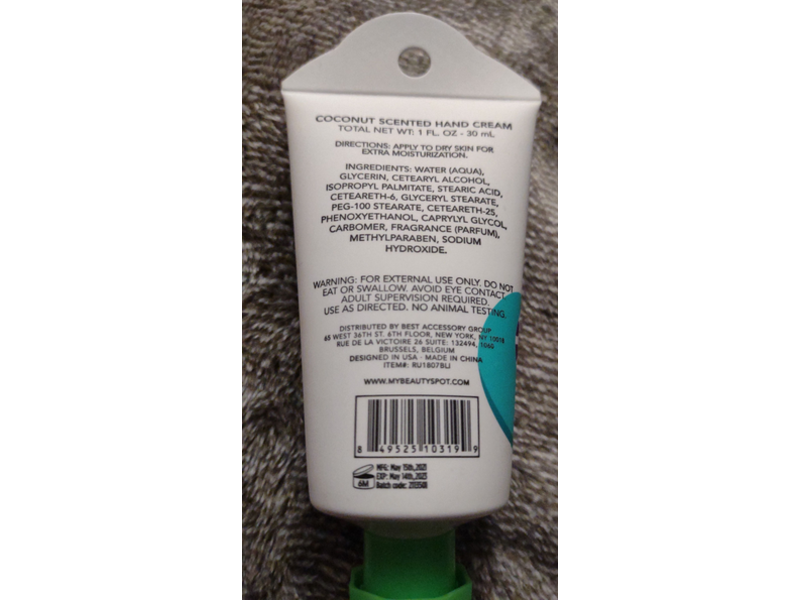 My Beauty spot Hand Cream, Coconut, 1 fl oz/30 mL