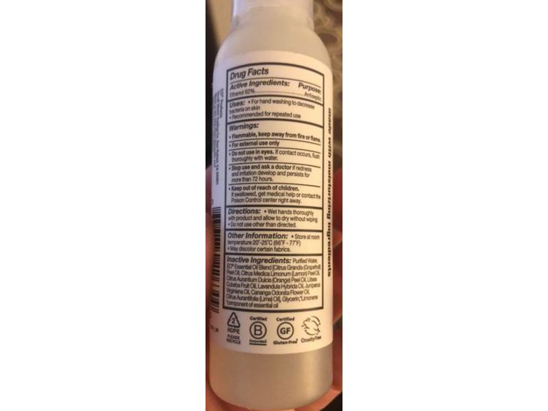 Everyone Hand Spray Sanitizer ,Ruby Grapefruit, 2 fl oz/59 mL