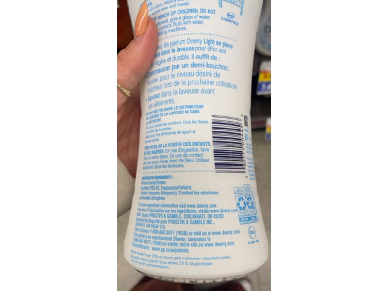 Downy Light Laundry Scent Booster Beads, Ocean Mist, 14.8 oz/422 g