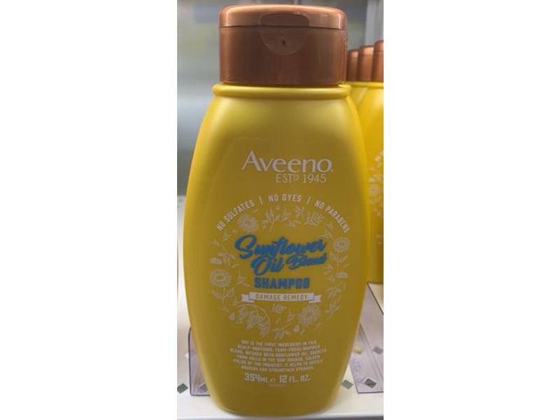 Aveeno Sunflower Oil Blend Shampoo, Damage Remedy, 12 fl oz/354 mL