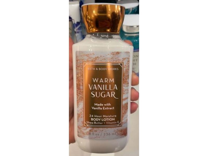 Bath & Body Works Warm Vanilla Sugar Moisture Body Lotion, Shea Butter + Vitamin E, 8 fl oz/236 mL