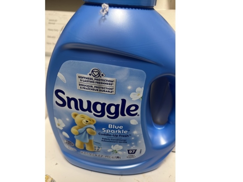 Snuggle Cuddle-Up Fresh Liquid Fabric Conditioner, Blue Sparkle, 97 Loads, 66 fl oz/1.95 L