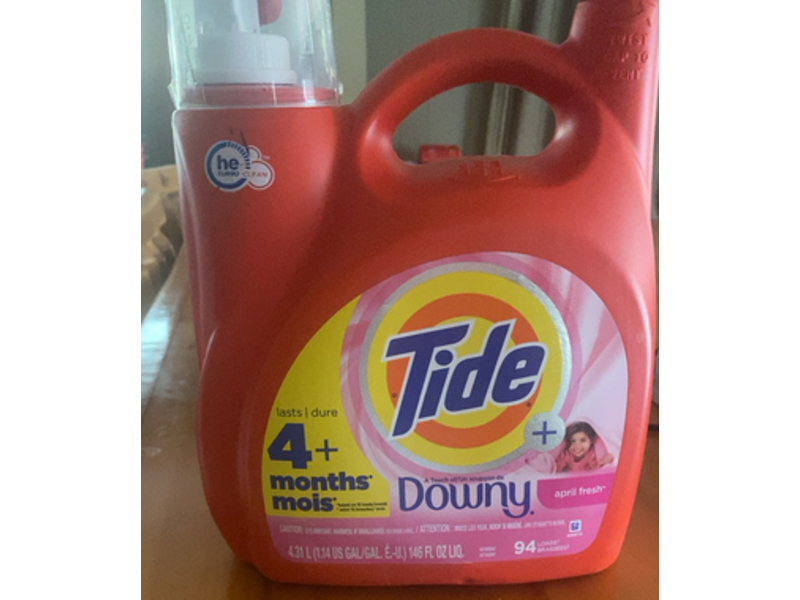 Tide Downy Laundry Detergent, April Fresh, 94 Loads, 146 fl oz/4.31 L