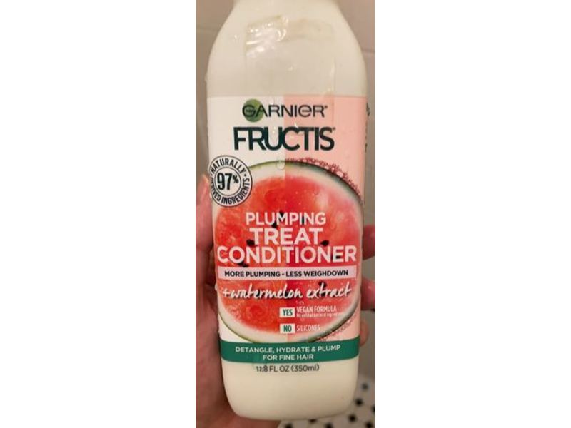 Garnier Fructis Plumping Treat Conditioner, Watermelon, 11.8 fl oz/350 mL