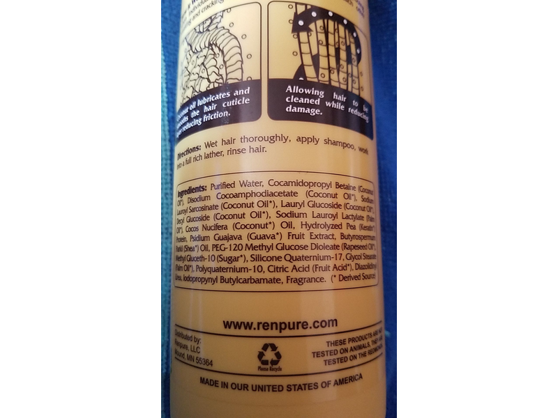 Renpure Originals Brazilian Keratin Straightening Shampoo, 16 oz (473 ml)