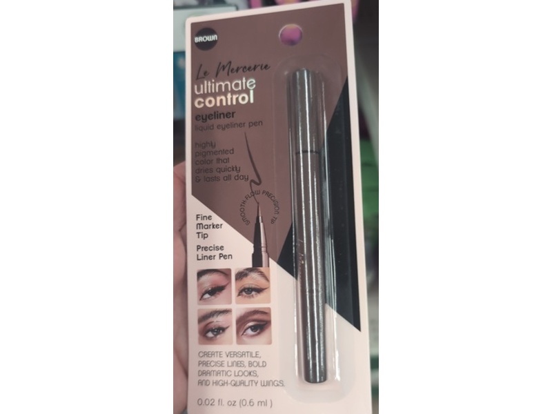 Le Mercerie Ultimate Control Eyeliner, Brown, 0.02 fl oz/0.6 mL