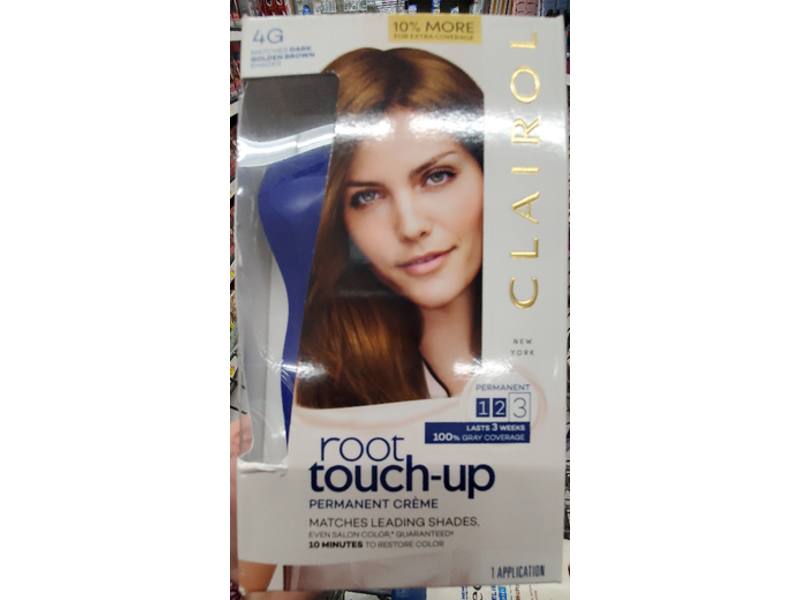 Clairol Root Touch-Up Permanent Creme, 4G Dark Golden Brown, Pack Of 2