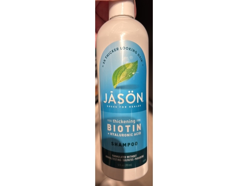 Jason Thickening Shampoo, Biotin, Hyaluronic Acid, 12 fl oz/355 mL