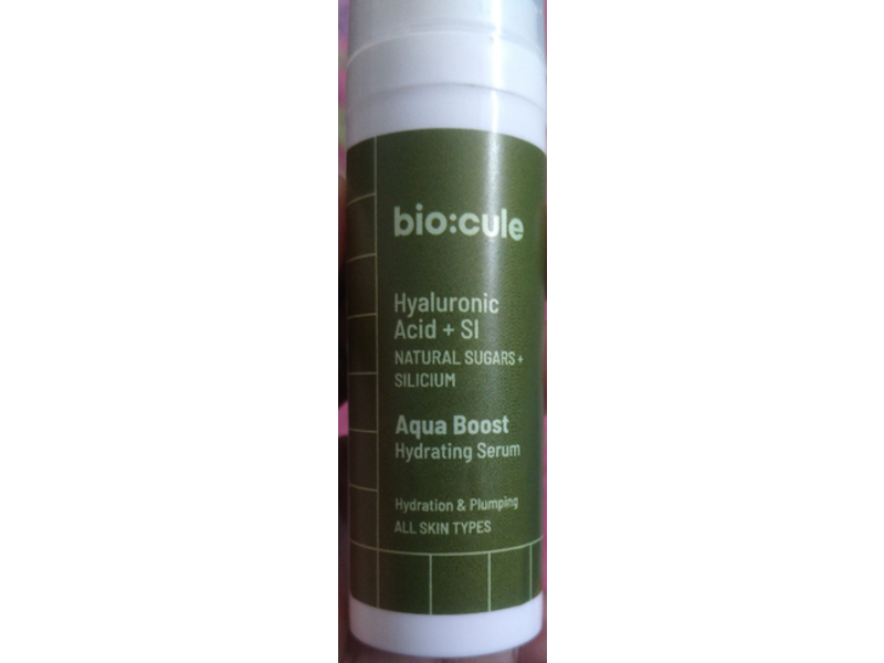 Bio:cule Aqua Boost Hydrating Serum, Hyaluronic Acid + SI, 30 mL
