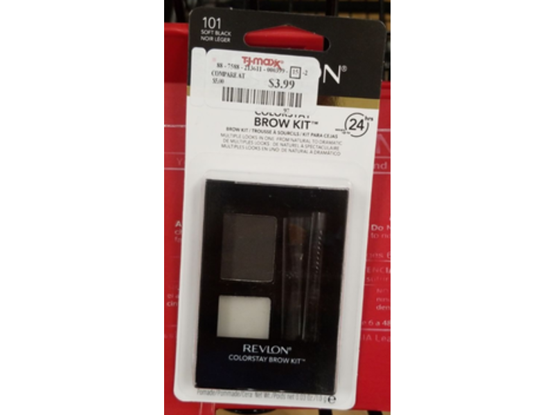 Revlon Colorstay Brow Kit, Soft Black, 0.08 oz