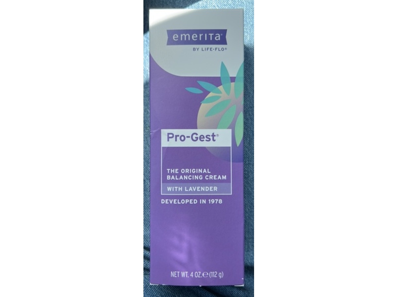 Emerita by Life-flo Pro-Gest The Original Balancing Cream, 4 oz/112 g